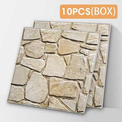 30 x 30 cm, 10 pcs, 3D PVC Waterproof Wall Panel