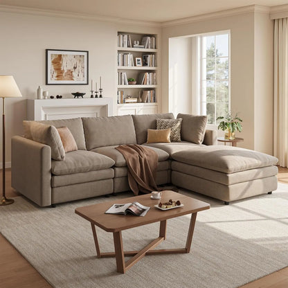 97in Modular L-Shape Sectional Sofa Deep Seat