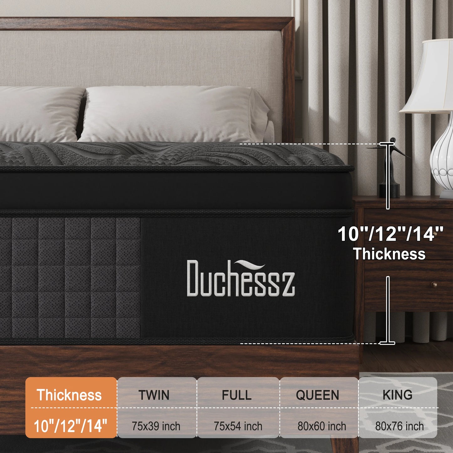 10"12"14"Twin Full Queen King  Hybrid Mattress