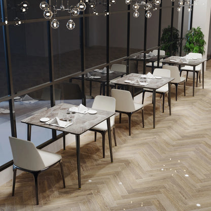 Dining Table Stone Top with Metal Frame