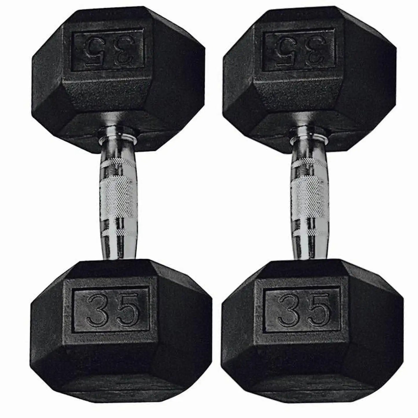 8 lb. Rubber Hex Dumbbells