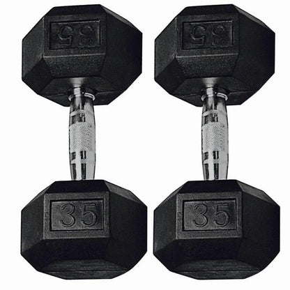 8 lb. Rubber Hex Dumbbells
