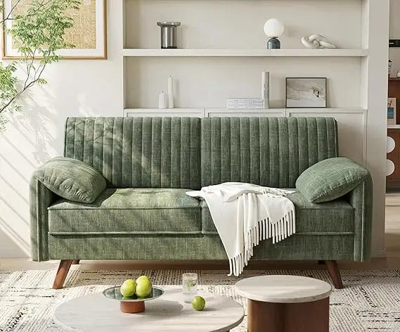 64.5" Loveseat Sofa, Chenille Loveseat Couch with Padded Arms