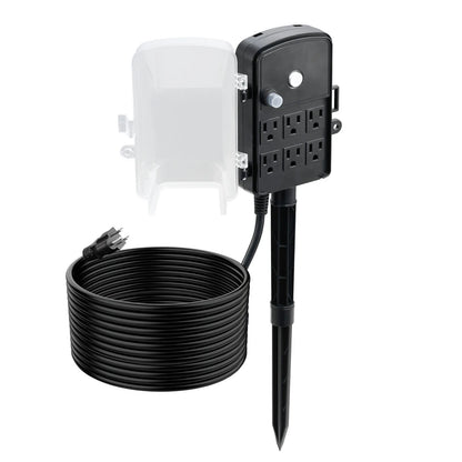 25FT Outdoor Power Stake Extension Cord