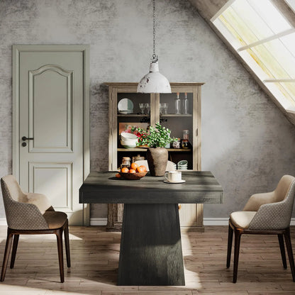 31.5-Inch Small Dinner Table with Sturdy Pedestal Base