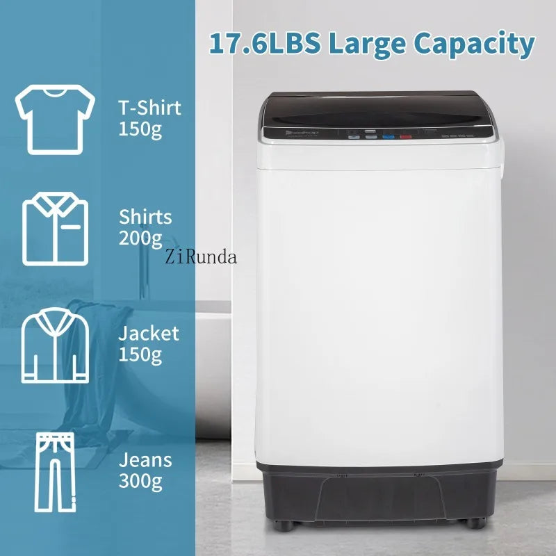 Full-Automatic Washing Machine with 10 programs 8 Water Level Selections