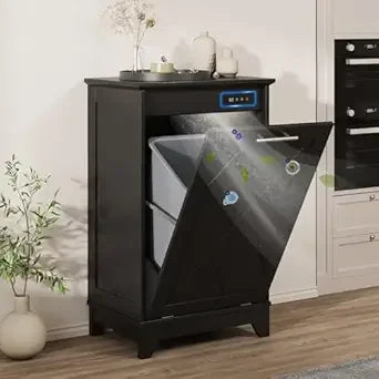 10 Gallon Recycling Double Tilt Out Trash Cabinet