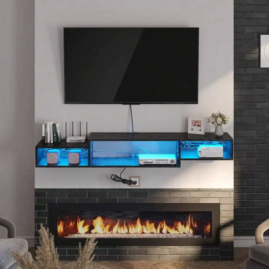 59" Floating TV Stand with LED Lights