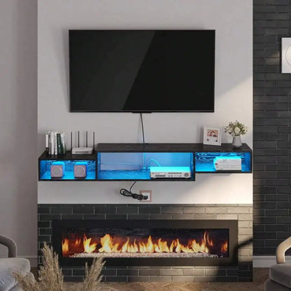 59" Floating TV Stand with LED Lights