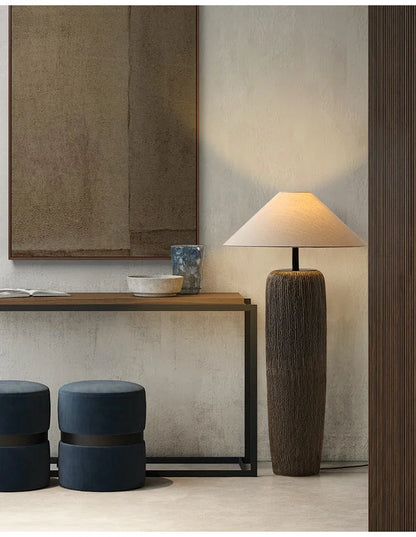 Ceramic Lamp Wabi Sabi Style Vintage Japanese Floor Lamp