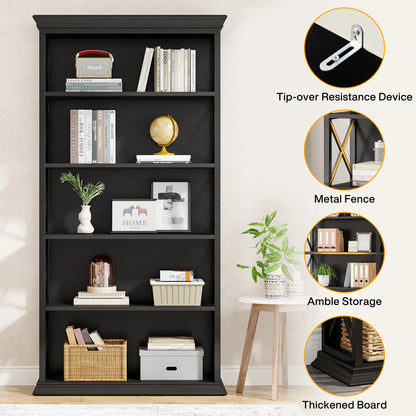 71 Inches Industrial Bookshelf