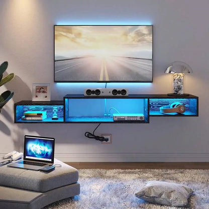 59" Floating TV Stand with LED Lights