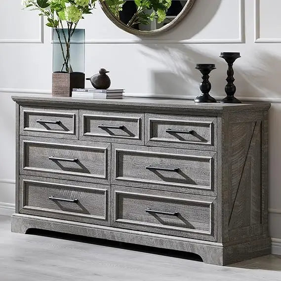 7 Drawer Drawers for Bedroom with Large Metal Handles