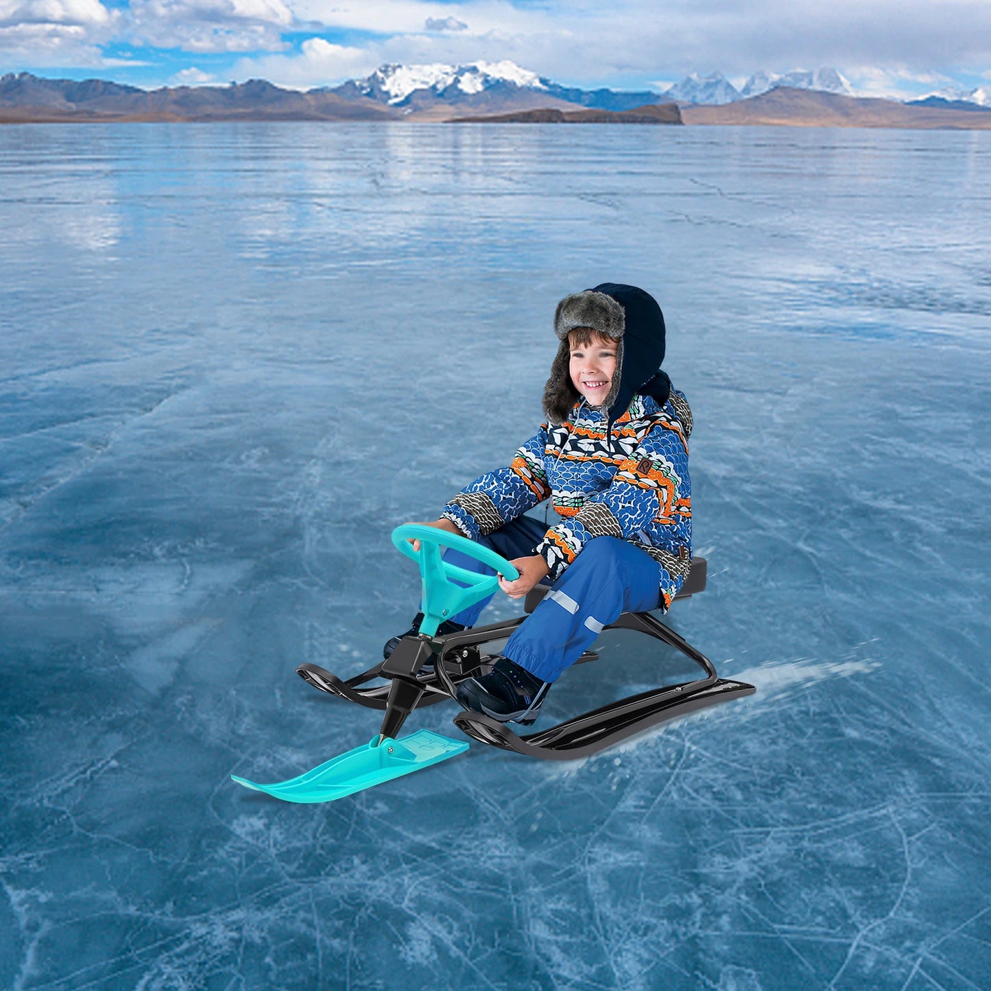 114*50*38cm Snow Racer Sled Slider Board