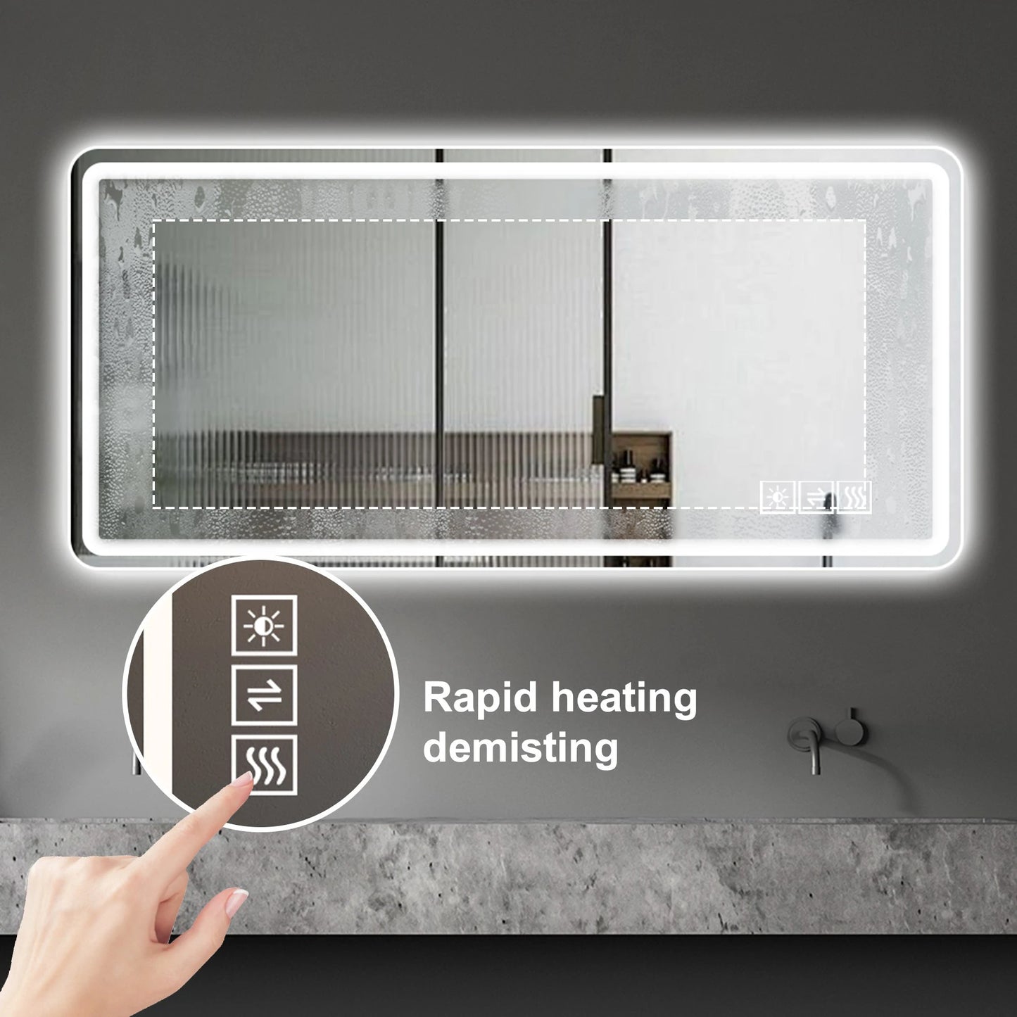 60inch LED Bathroom mirror for Bathroom Wall