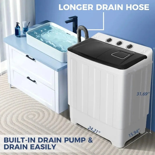 30Lbs Capacity Portable Washing Machine