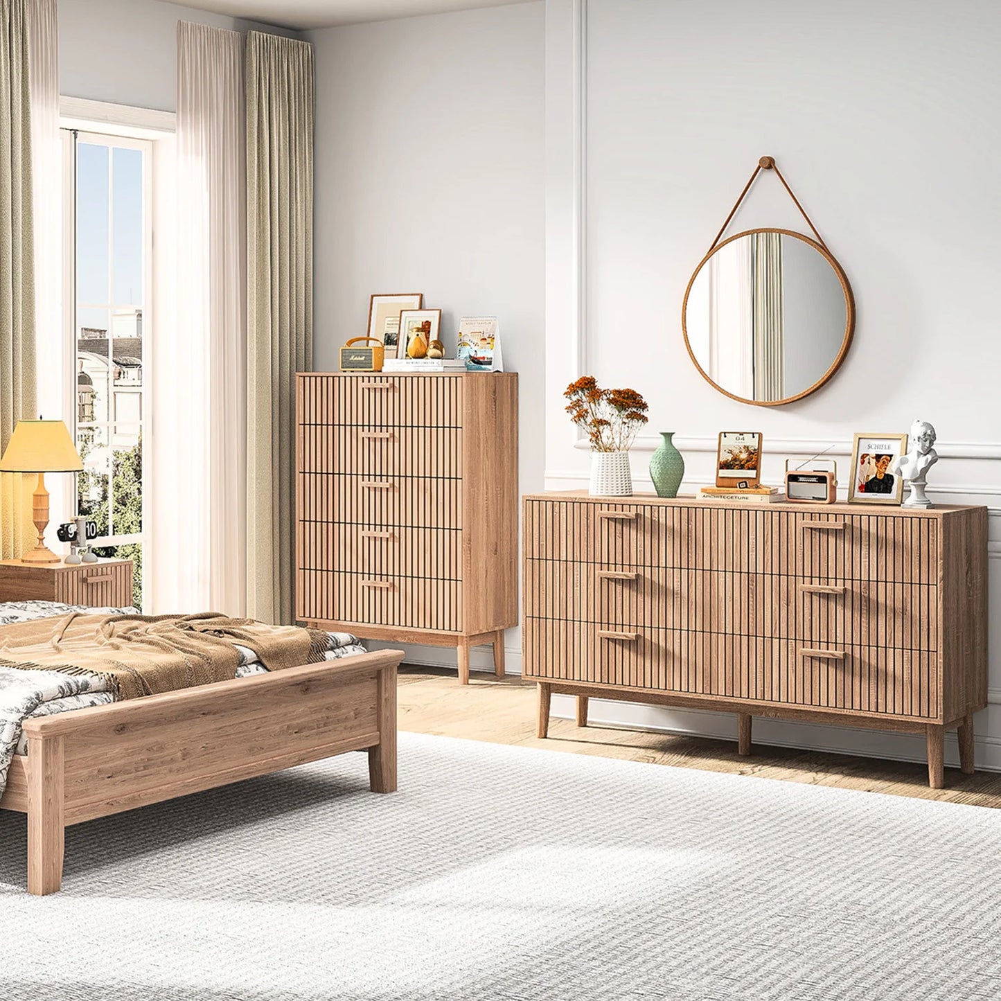 Modern Closet Dressers Chest of Drawers, With 5 Or 6 Drawers