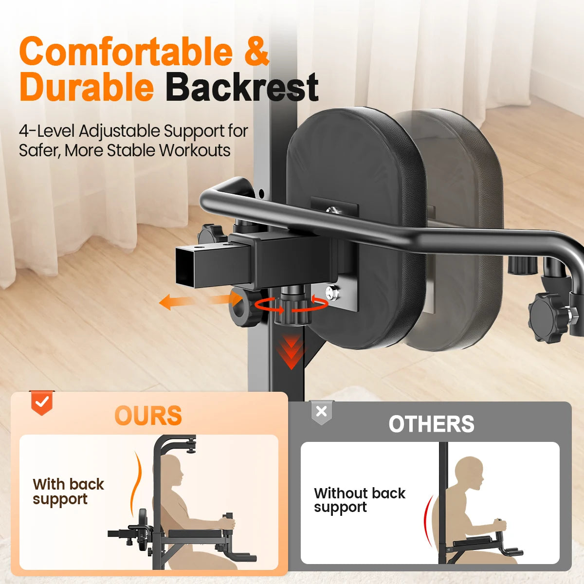 Multifunctional Power Tower Pull Up Dip Station