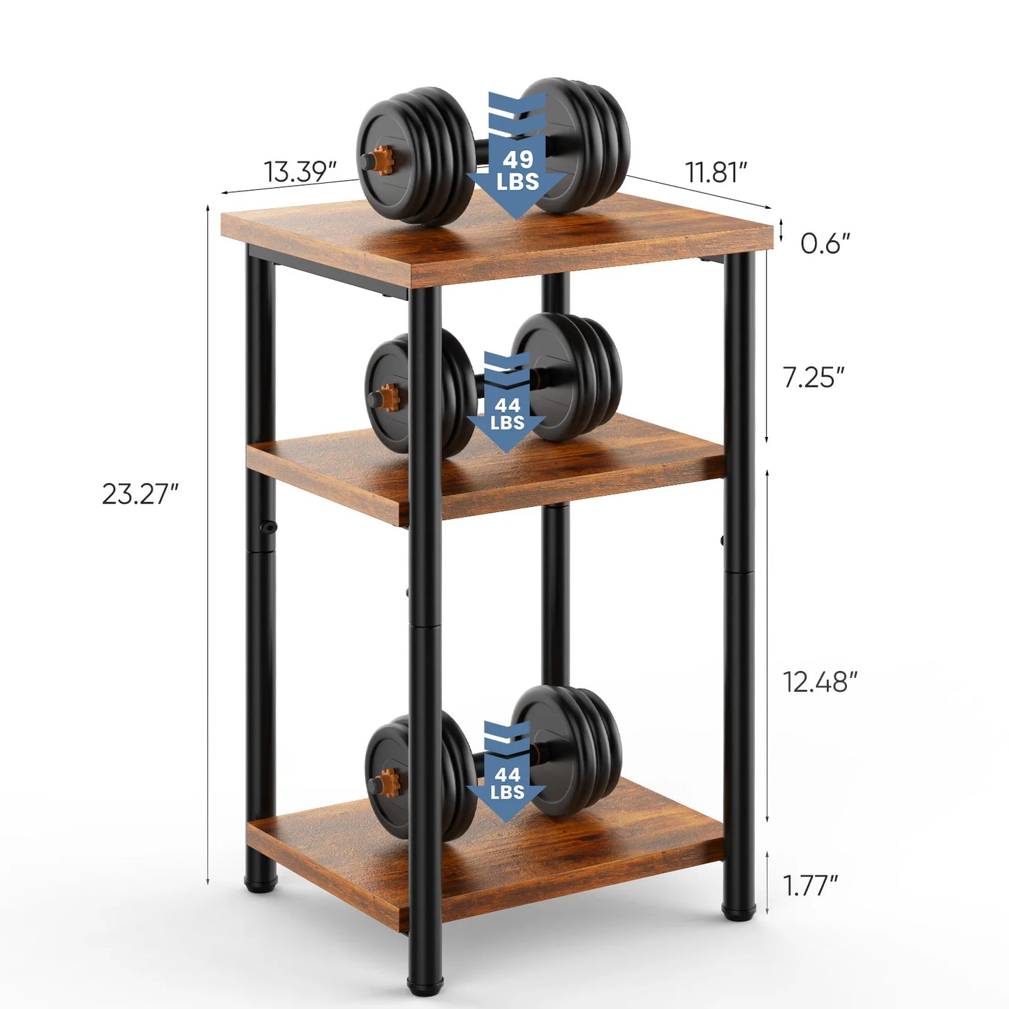 set of 2 End Table Set with Adjustable Feet