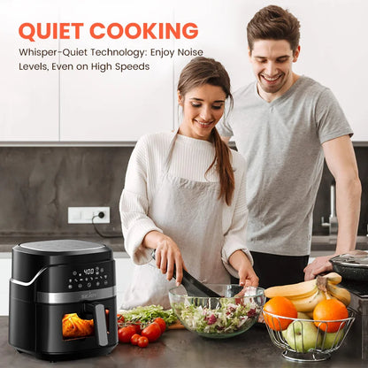6 Quart Air Fryer Touch Control Toaster Oven