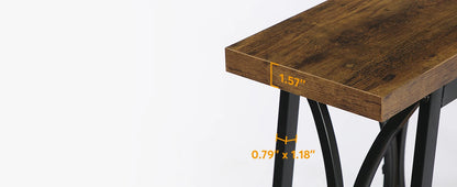 70.9 inch Long Console Table with 2 Tier Storage Shelf