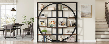 70.8 inch Tall Industrial 5-Tier Etagere Bookcase