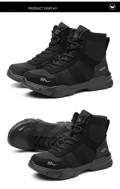 Men Steel Toe Shoes Puncture-Proof Sneakers