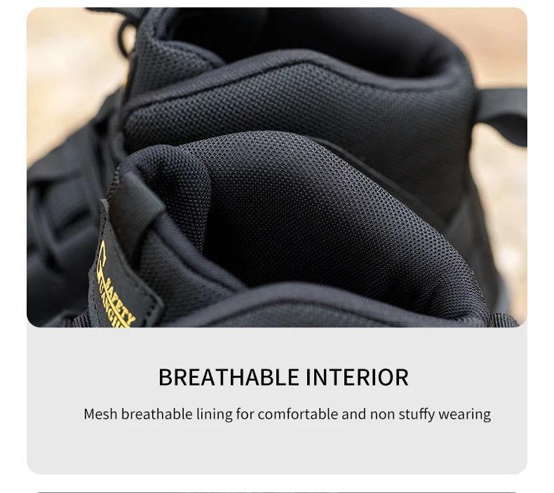 High Top Safety Shoes Men Steel Toe Work boots