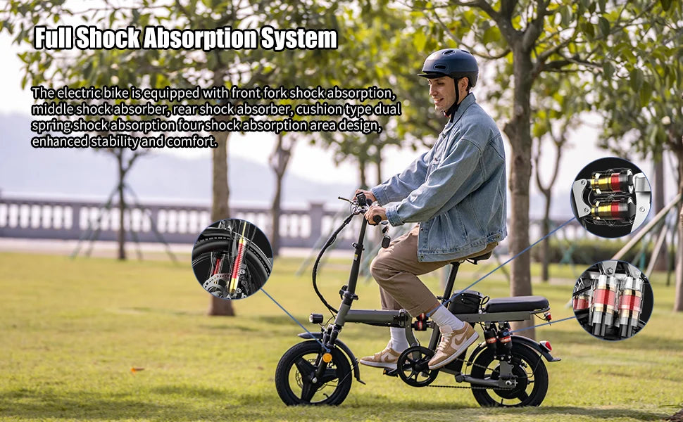 Electric Bike for Adults, 20MPH 35Miles 500W Brushless Motor