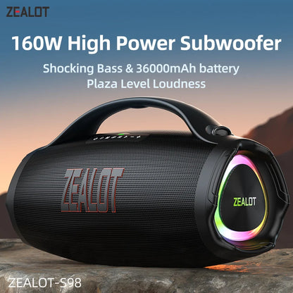 160W High Volume Portable Bluetooth Speaker