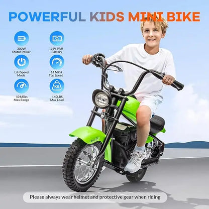 Electric Motorcycle for Kids, Speed Max Up to 14MPH
