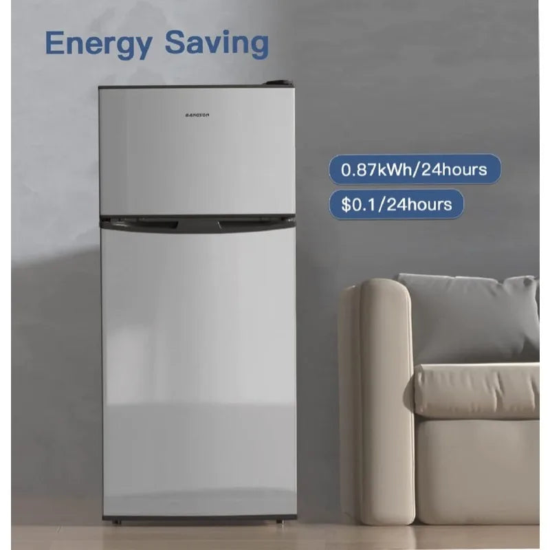 4.0 Cu.Ft Small Refrigerator with Freezer, for Dorms, and Offices