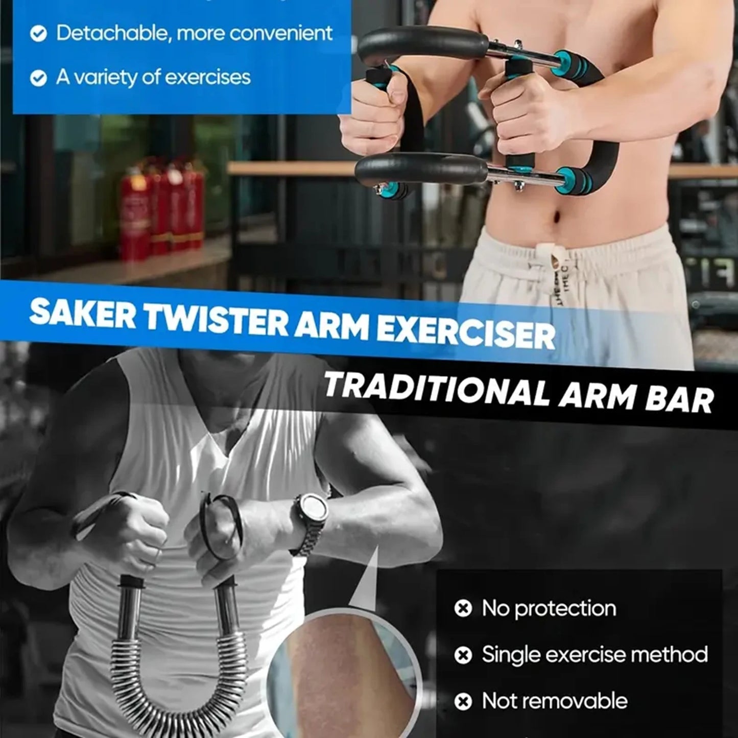 40KG u shape Arm Trainer for Men and Women