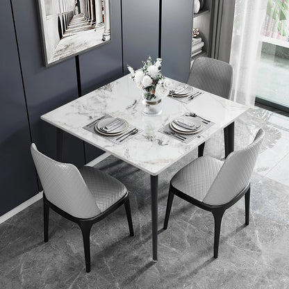 Dining Table Stone Top with Metal Frame