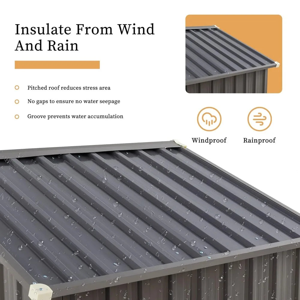 5 x 3 x 6 FT Outdoor Storage Shed, with Side Window