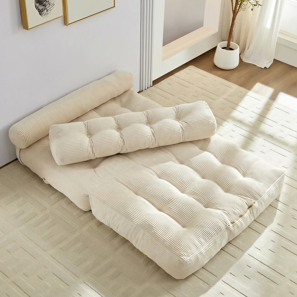 52 Inch Width Foldable Convertible Sleeper Chair