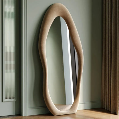 63x24 inch full-length mirror, irregular wave mirror