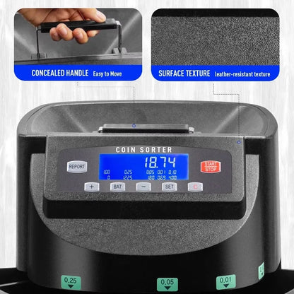 Automatic Dollar Coin Counter an LCD Display for Counting