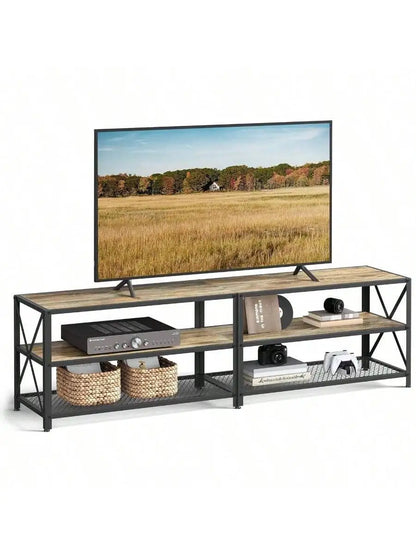 TV Console for TVs Up To 75 Inches with Storage Shelves