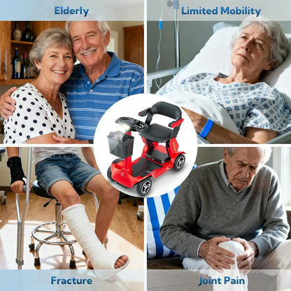 Scooter, Electric Powered Wheelchair with 35Mile Long Range