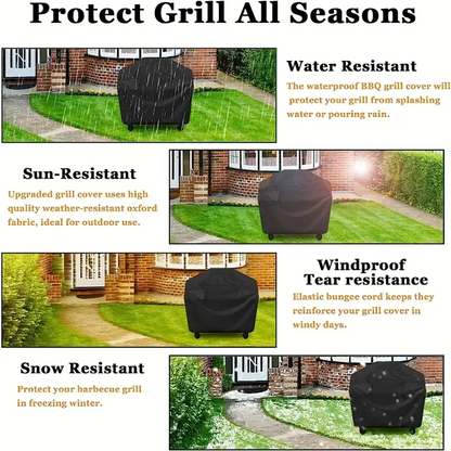BBQ Cover Outdoor Rain Protective Barbecue Cover Round