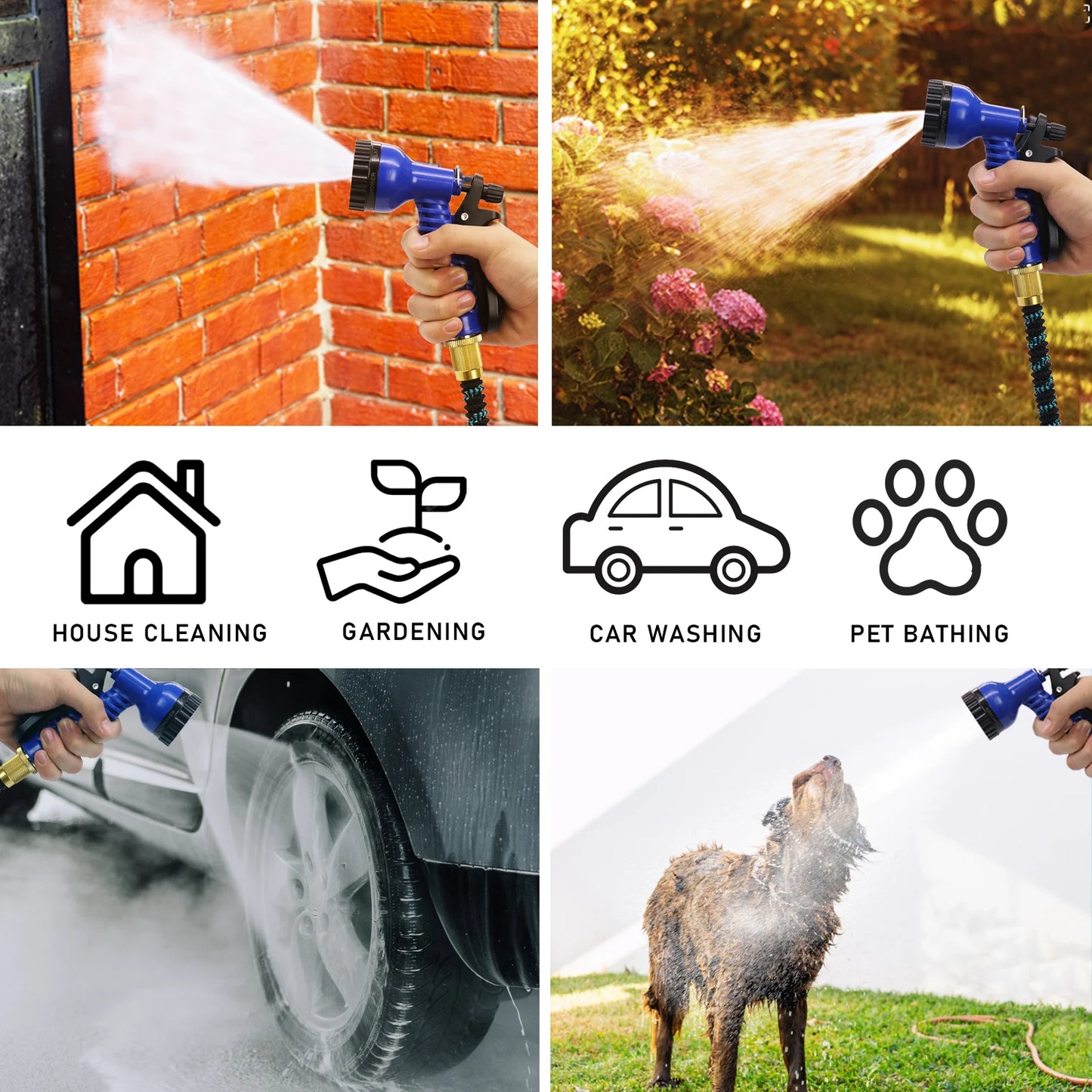 Expandable Garden Hose 3/4 in. x 50 ft. with 7 Function Spray Nozzle