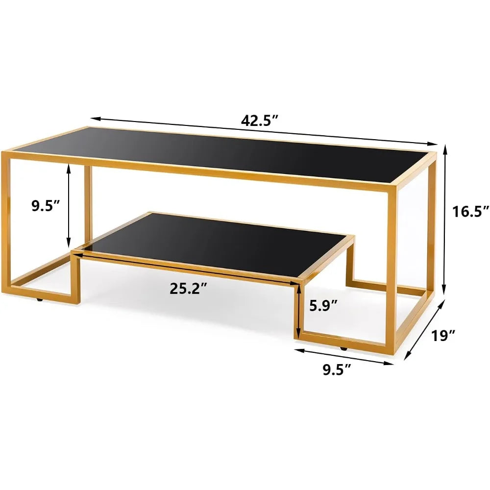 Simple Modern Glass 3-Piece Table Set