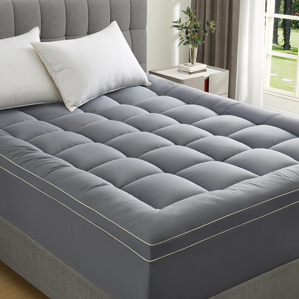 Mattress Topper for Back Pain, Extra Thick Mattress Cover Protector.