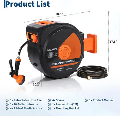 Retractable Wall Mounted Heavy Duty Garden Hose