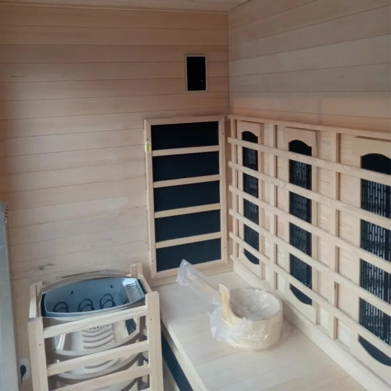 3-4 Person Hybrid Sauna with Infrared and Steam Dual Heating