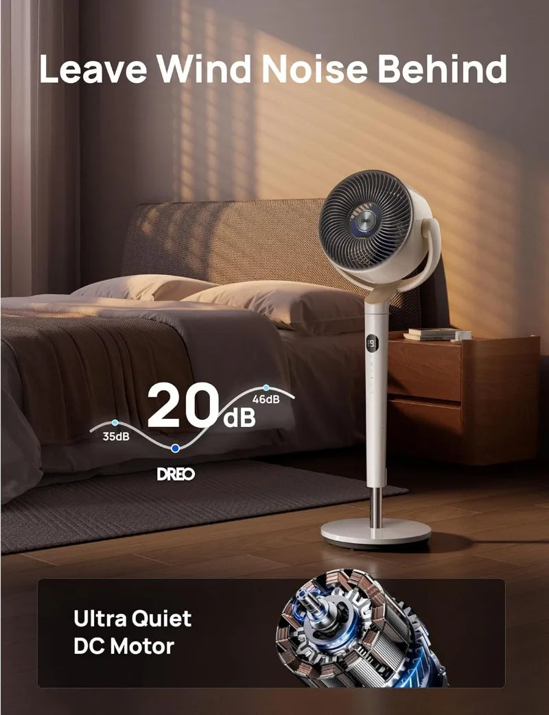 Smart Fan 120° +120° Pedestal Fan Floor