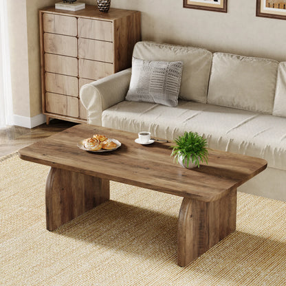 47.24-Inch Tribesigns Farmhouse Rectangular Coffee Table