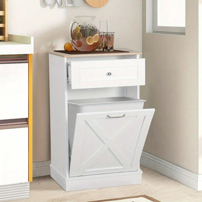 Kitchen Storage Tilt Out Trash Can Cabinet