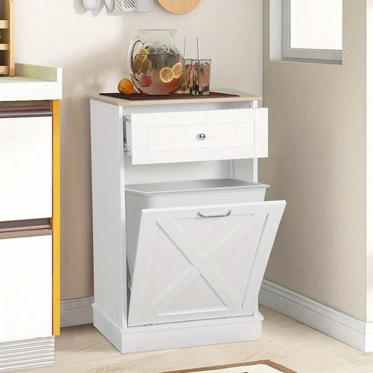 Kitchen Storage Tilt Out Trash Can Cabinet